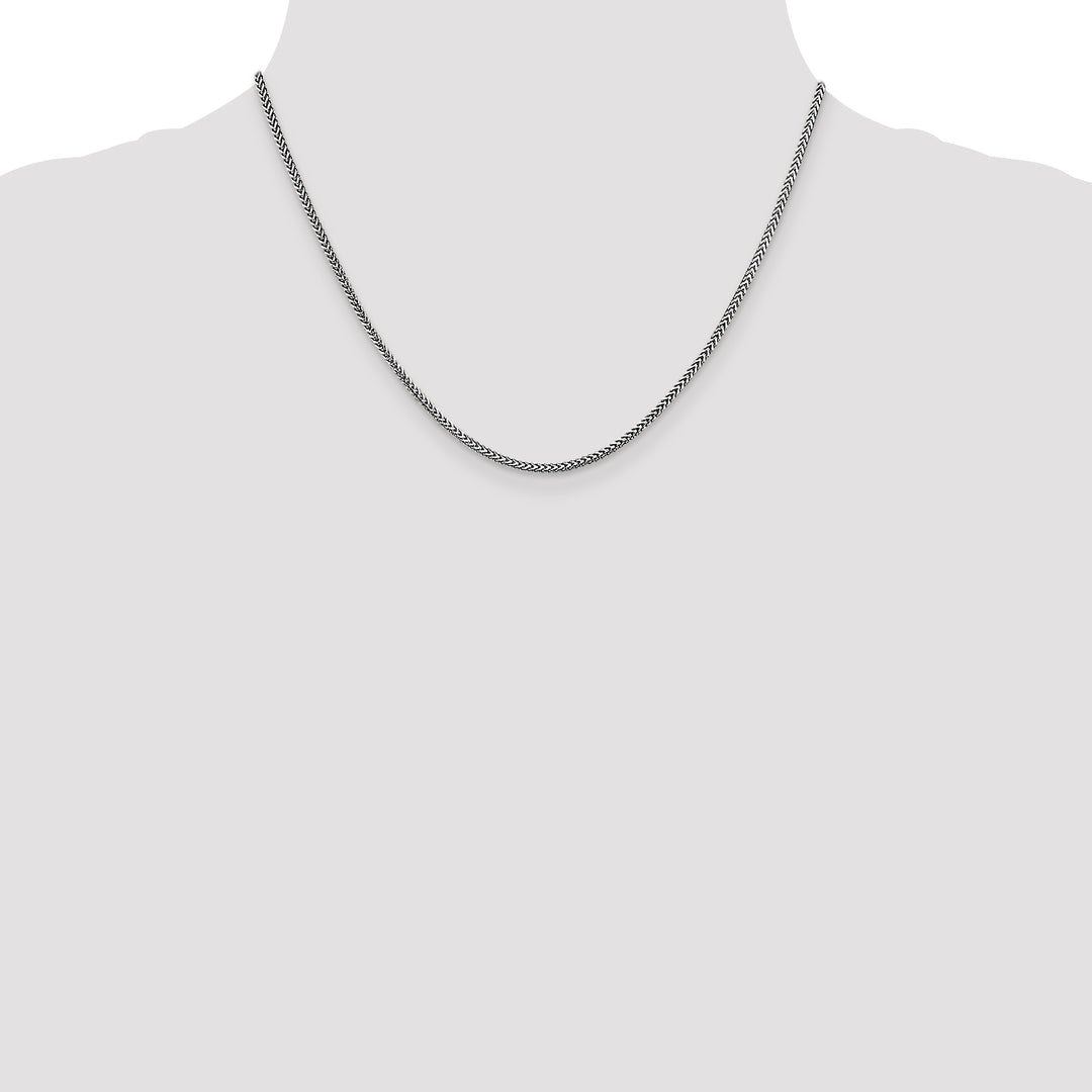 14k White Gold 1.5mm Franco Chain