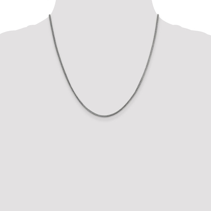 14k White Gold 1.5mm Franco Chain