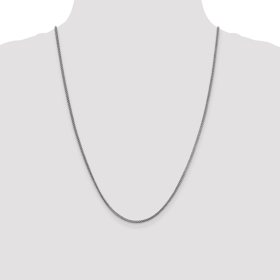 14k White Gold 1.5mm Franco Chain