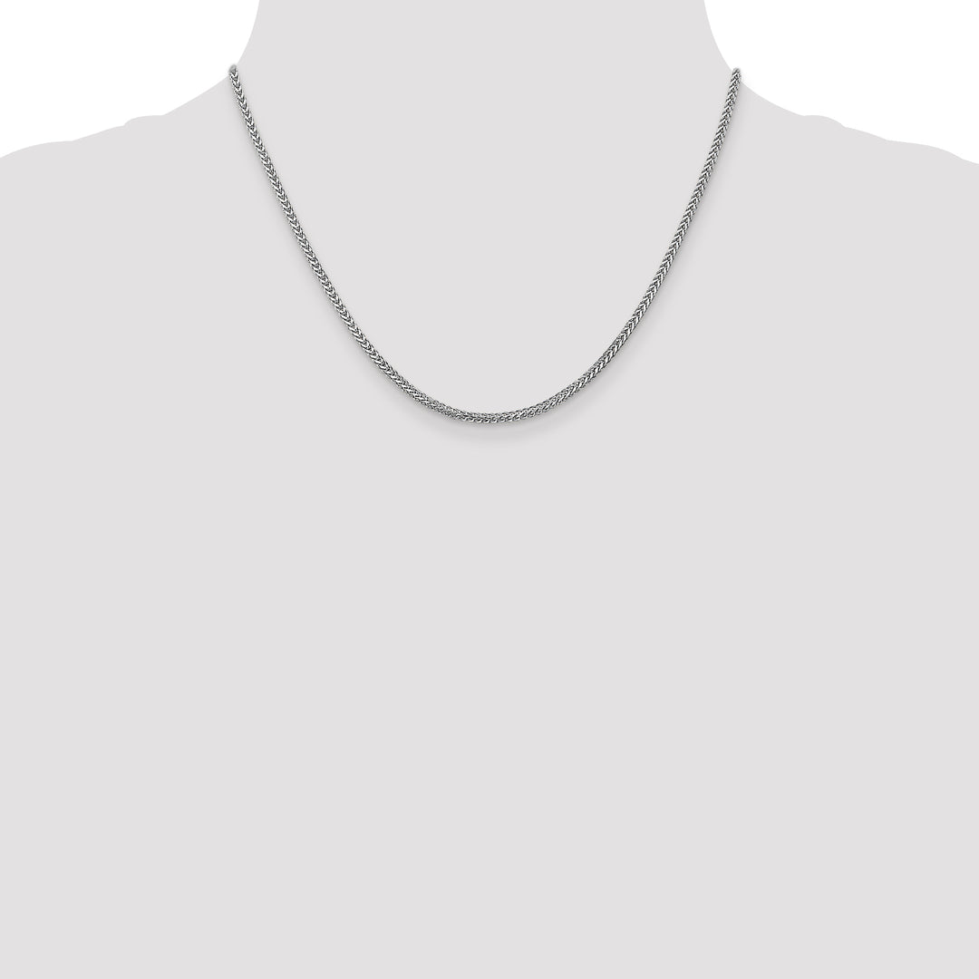 14k White Gold 2.0mm Franco Chain