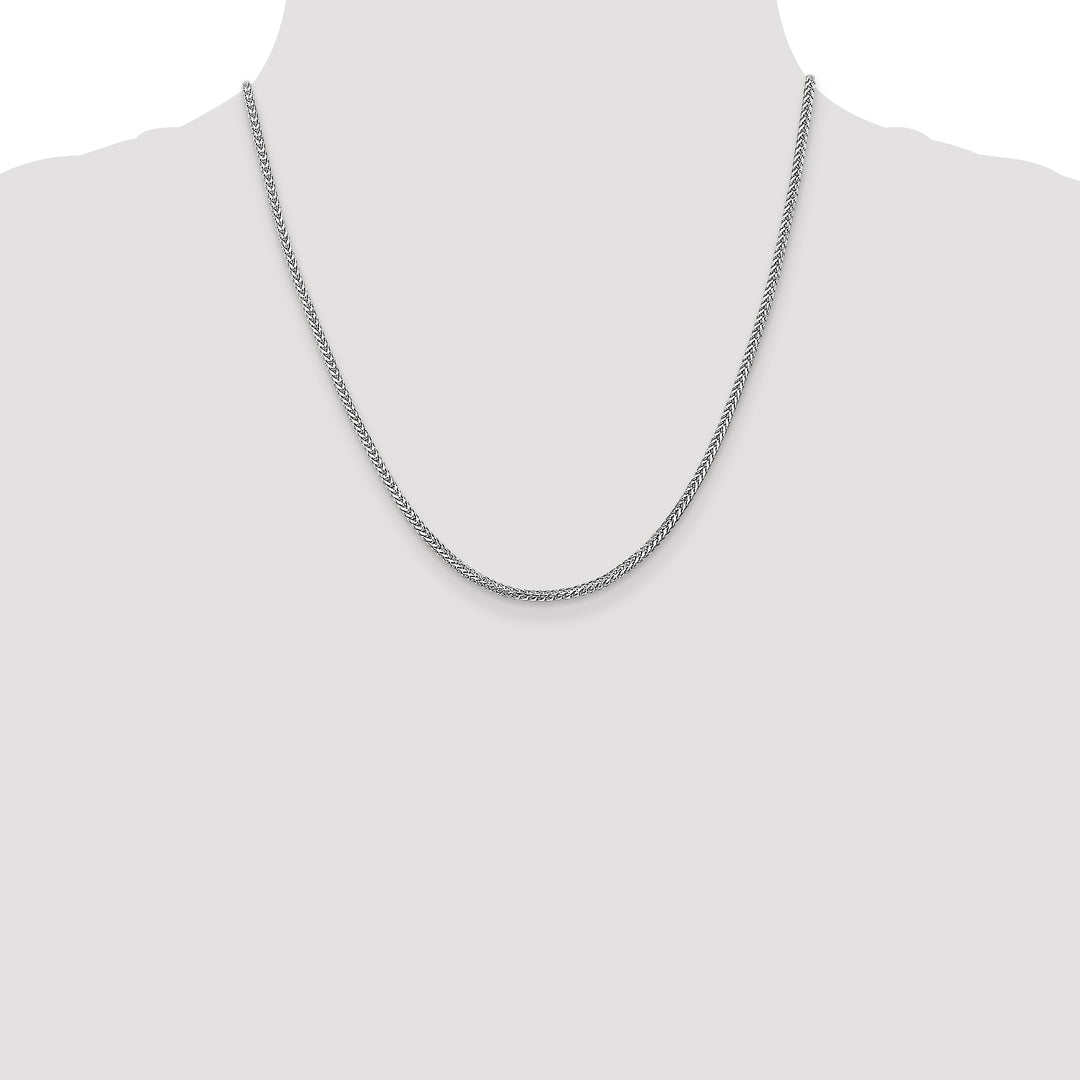 14k White Gold 2.0mm Franco Chain