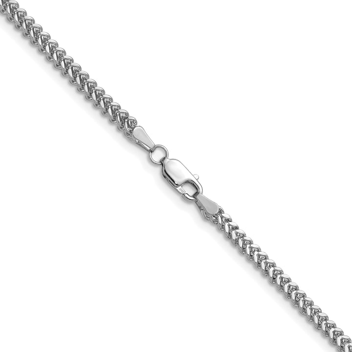 14k White Gold 2.3mm Franco Chain