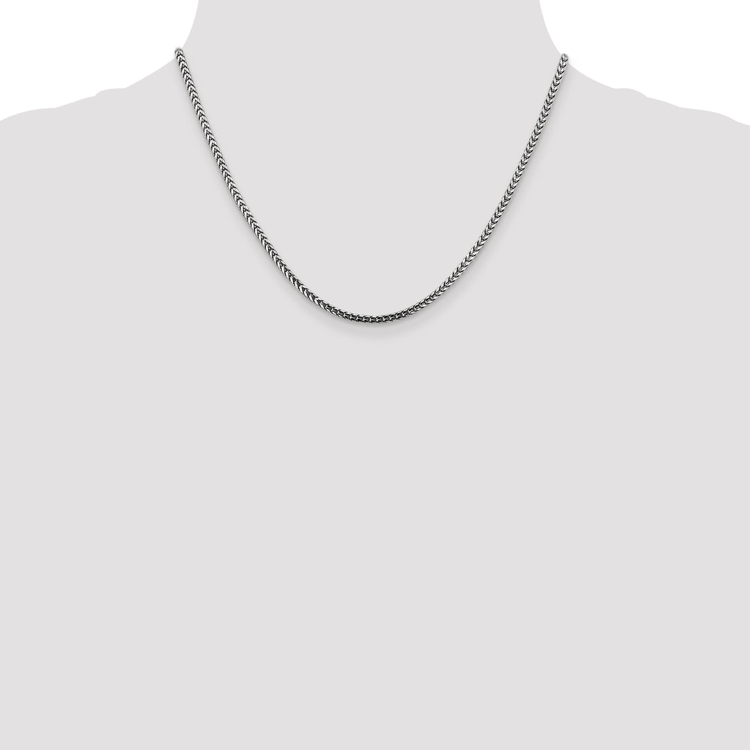 14k White Gold 2.5mm Franco Chain