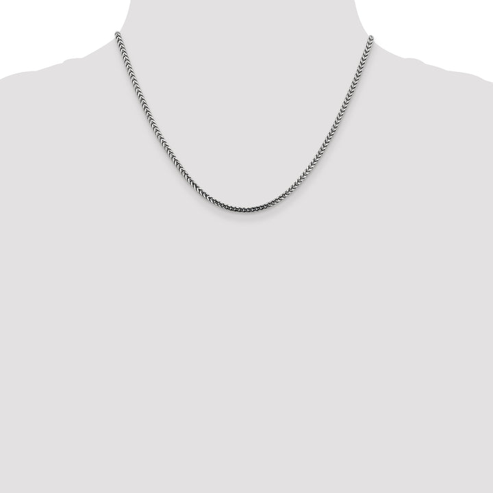 14k White Gold 2.5mm Franco Chain