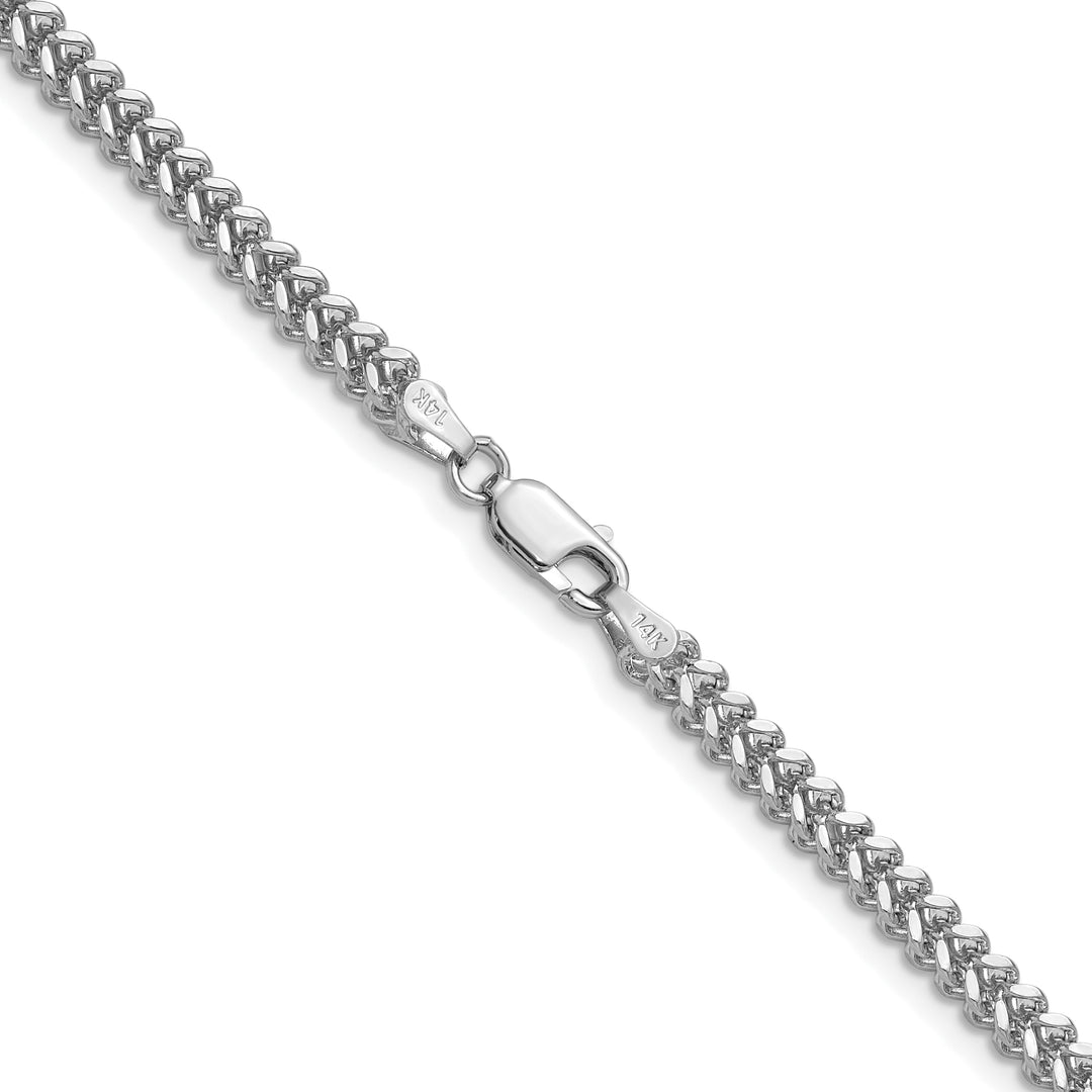 14k White Gold 2.5mm Franco Chain