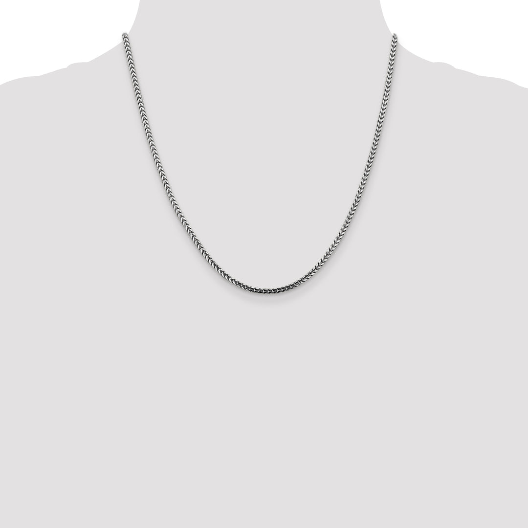 14k White Gold 2.5mm Franco Chain