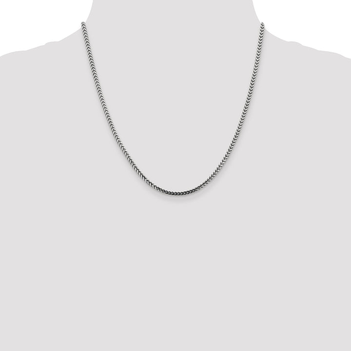 14k White Gold 2.5mm Franco Chain