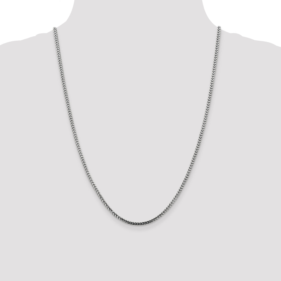 14k White Gold 2.5mm Franco Chain