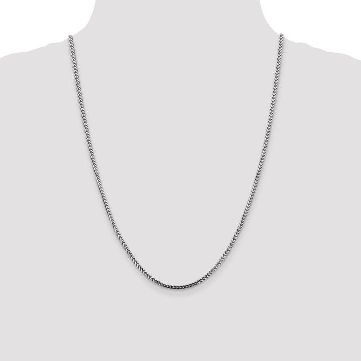 14k White Gold 2.5mm Franco Chain