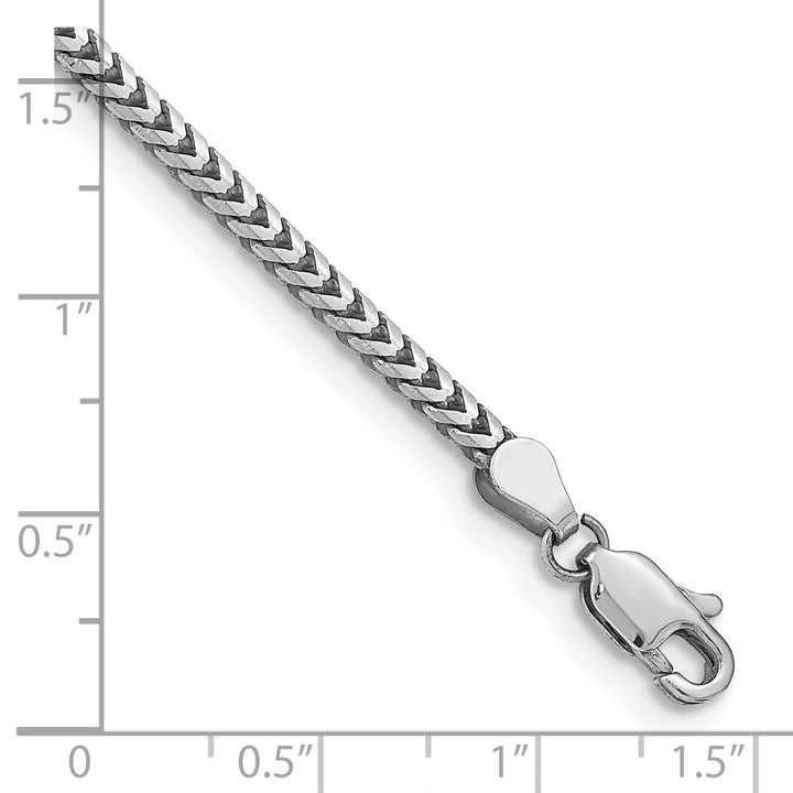 14k White Gold 2.5mm Franco Chain