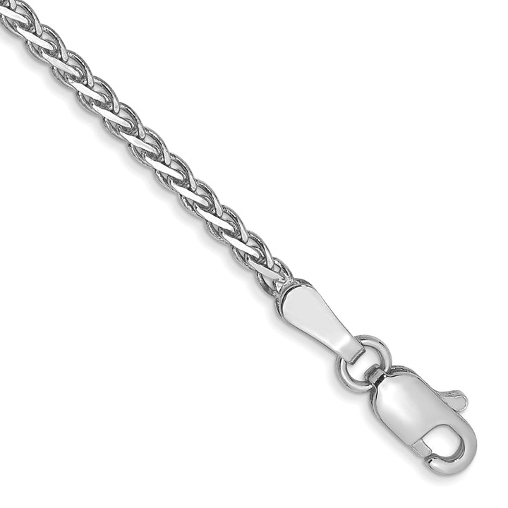 14k White Gold 1.9mm Flat Wheat Chain