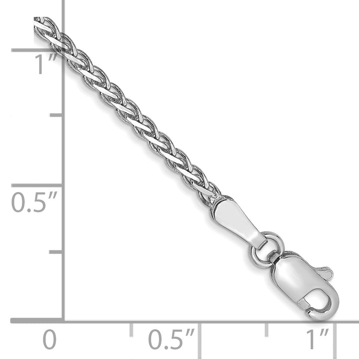 14k White Gold 1.9mm Flat Wheat Chain
