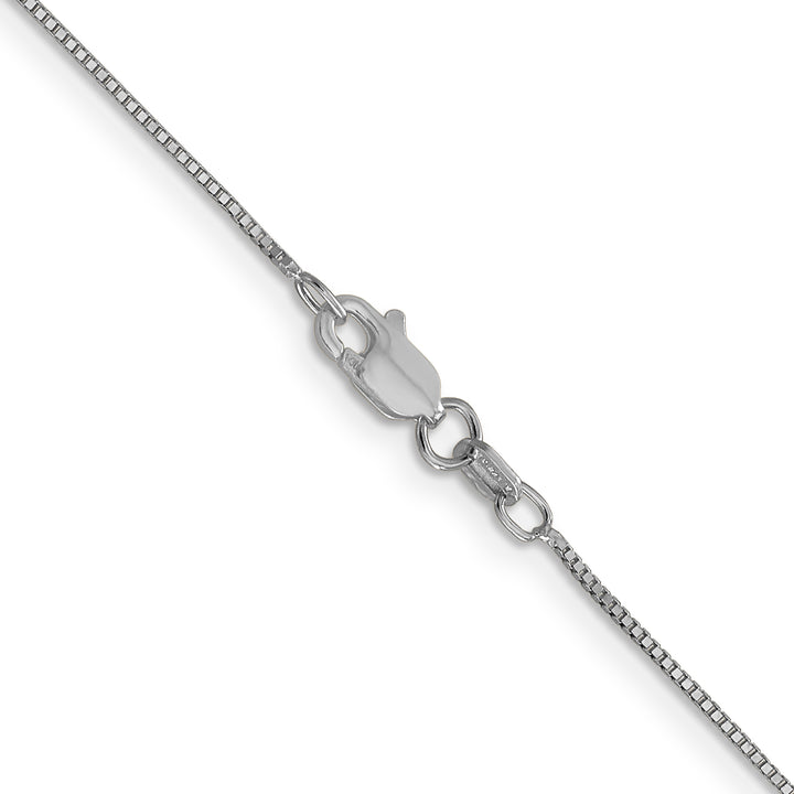 14k White Gold .7mm Box with Lobster Clasp Chain