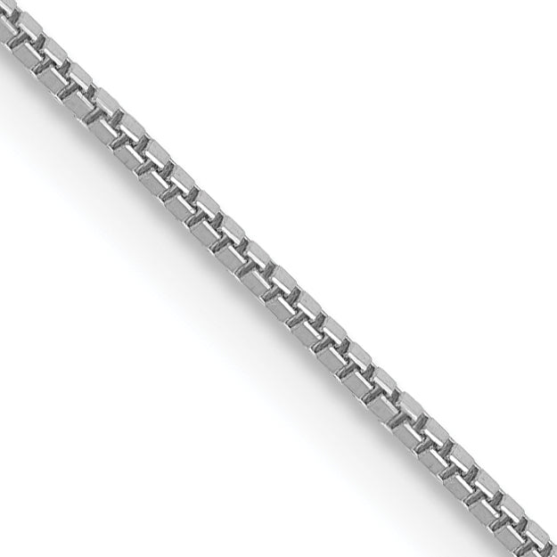 14k White Gold .7mm Box with Lobster Clasp Chain