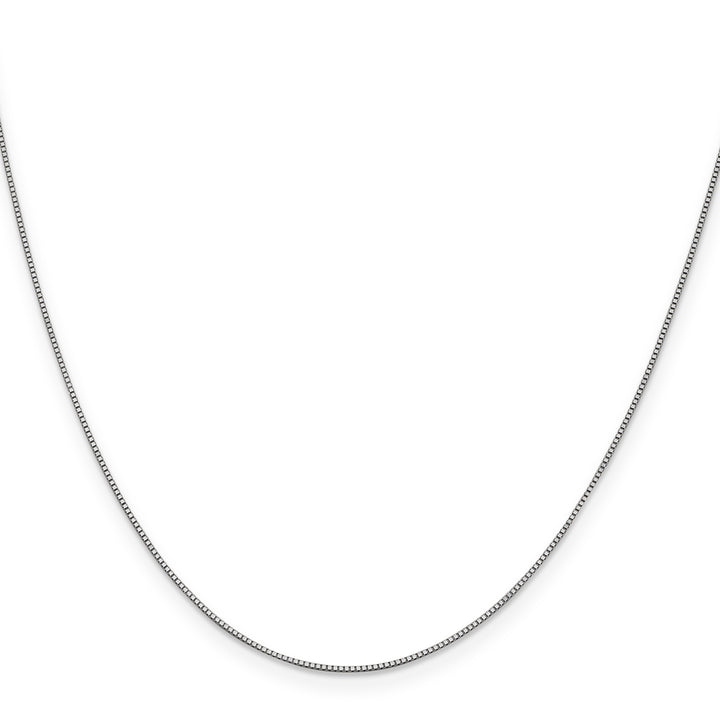 14k White Gold .7mm Box with Lobster Clasp Chain