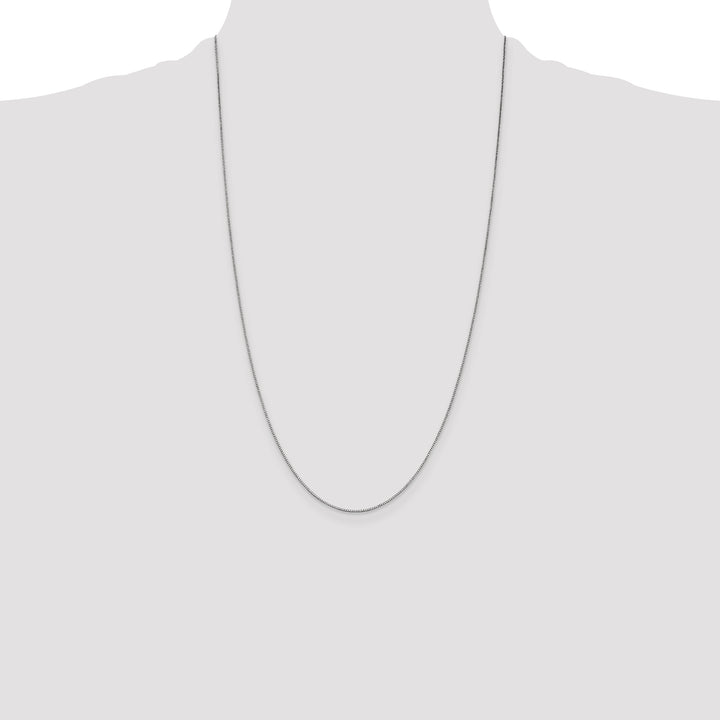 14k White Gold .7mm Box with Lobster Clasp Chain