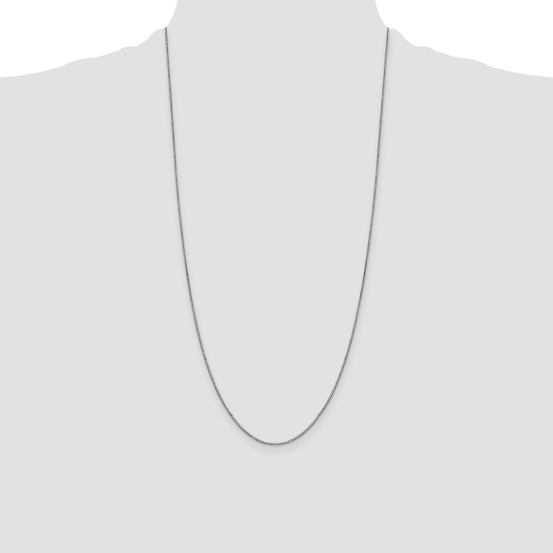 14k White Gold .9mm Box with Lobster Clasp Chain