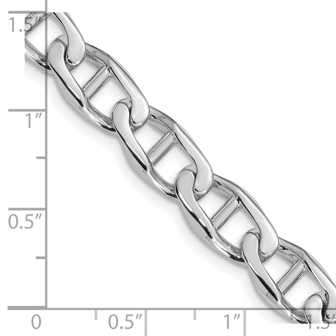 14k WG 9mm Hand-polished Anchor Link Chain