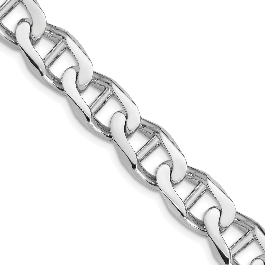 14k White Gold 10.3mm Hand-Polished Anchor Link Chain