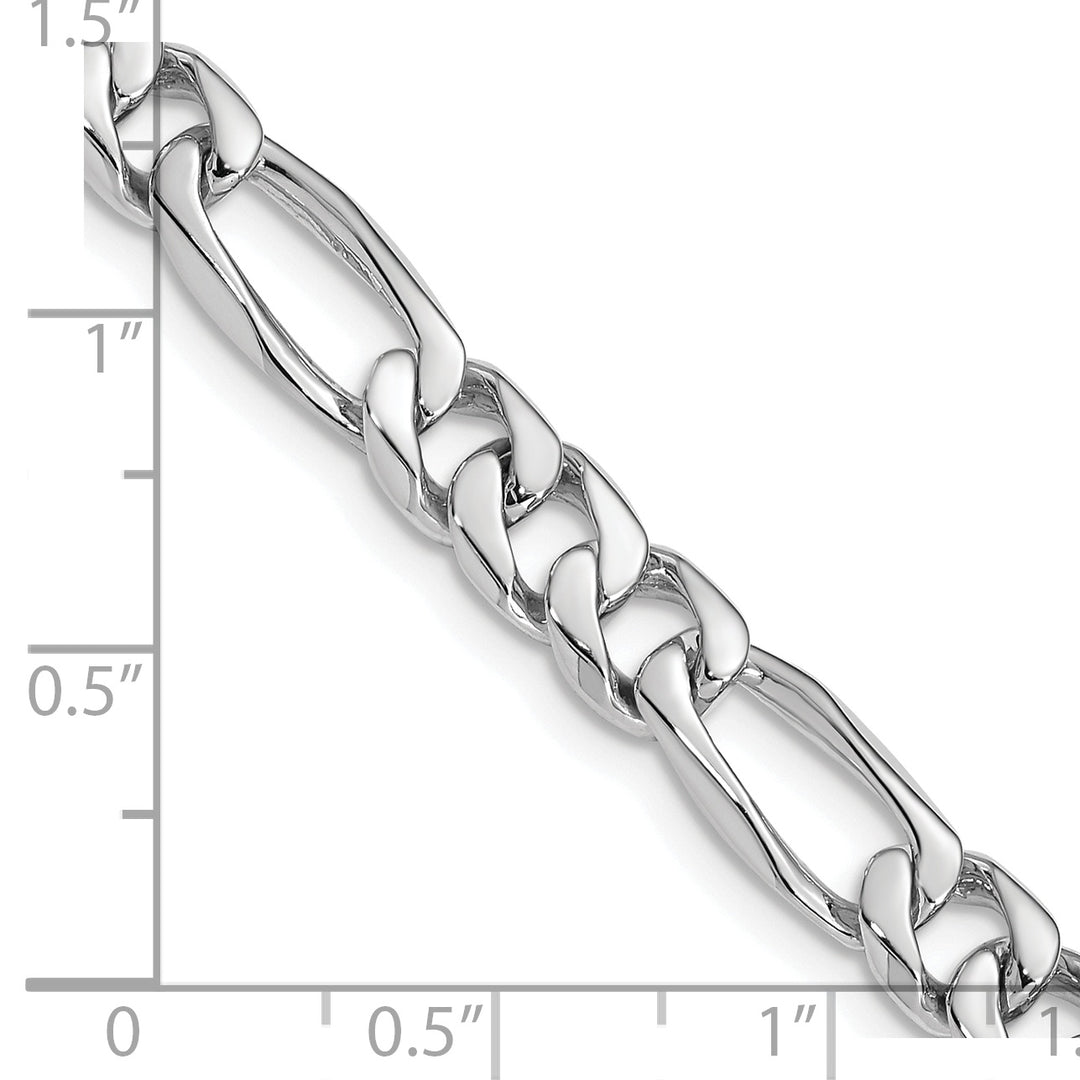 14k WG 7mm Hand-Polished Figaro Link Chain