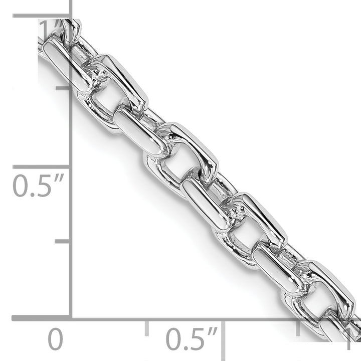 14k White Gold 4.6mm Hand-polished Link Chain