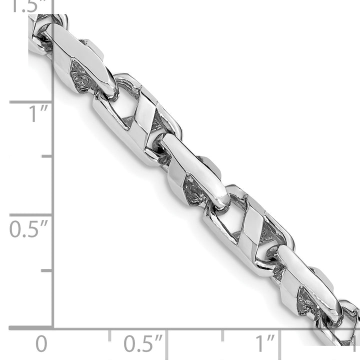 14k White Gold 5.5mm Fancy Link Chain