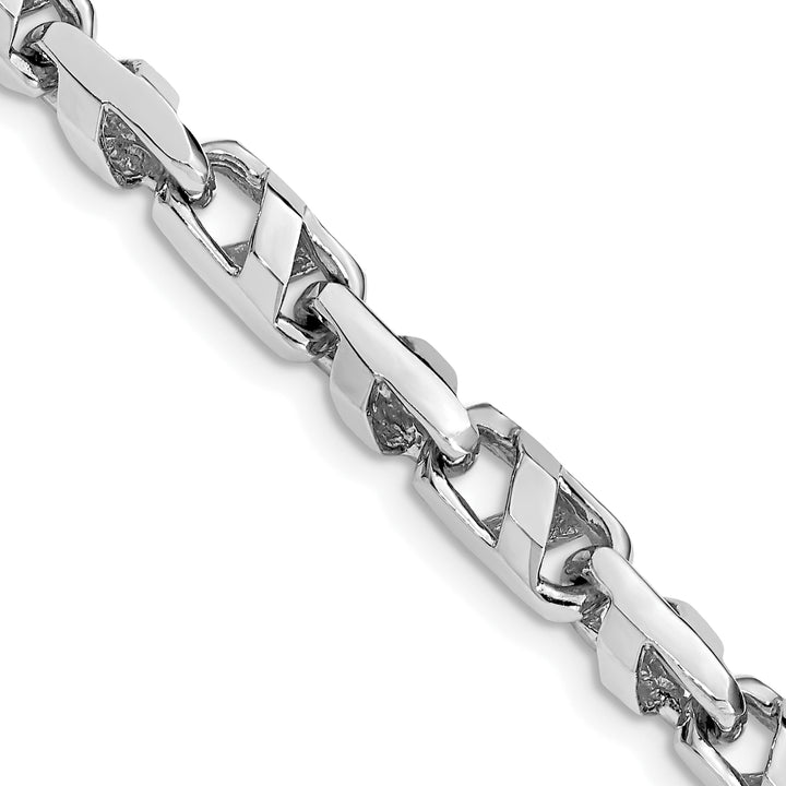 14k White Gold 5.5mm Fancy Link Bracelet
