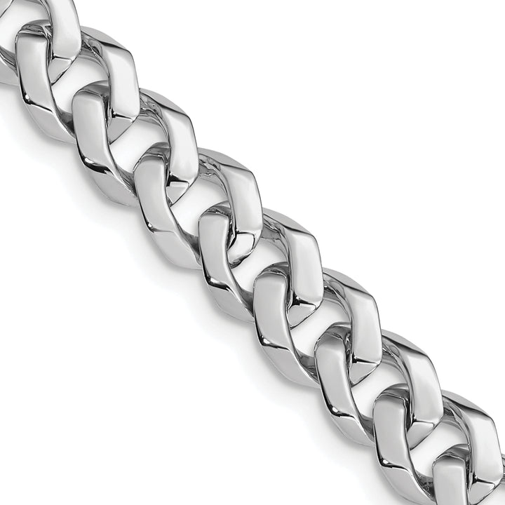14k WG 8mm Hand-polished Fancy Link Chain