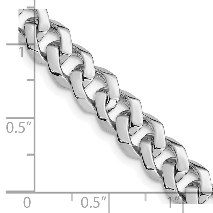 14k WG 8mm Hand-polished Fancy Link Chain