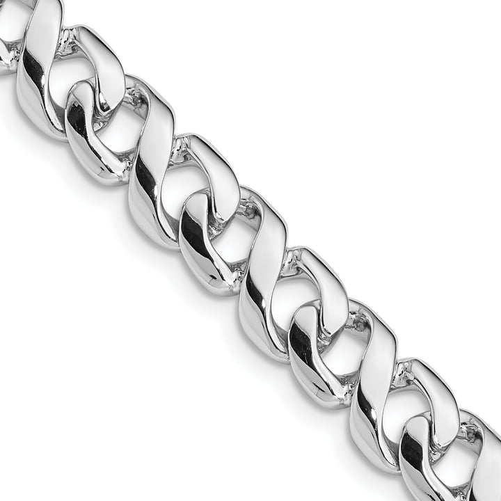 14k White Gold 8.75mm Hand-polished Fancy Link Chain