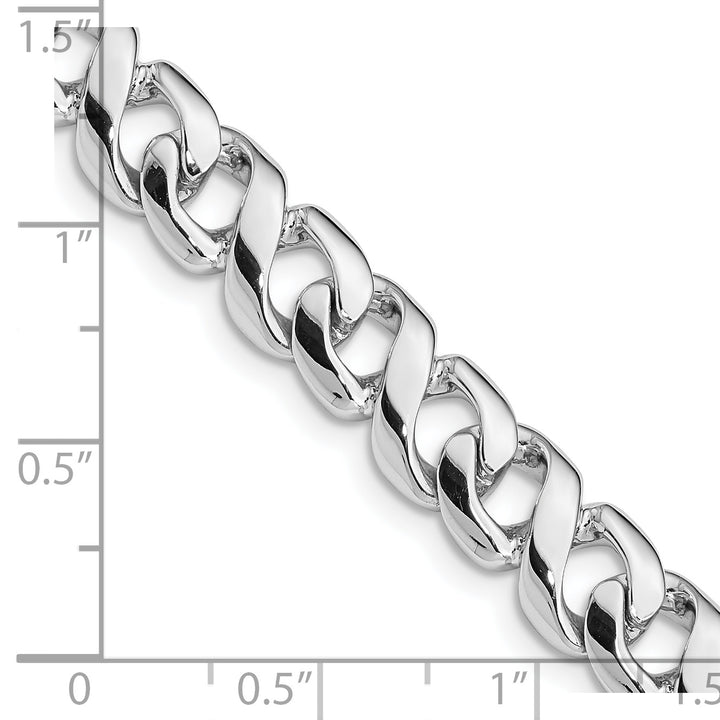 14k White Gold 8.75mm Hand-polished Fancy Link Chain