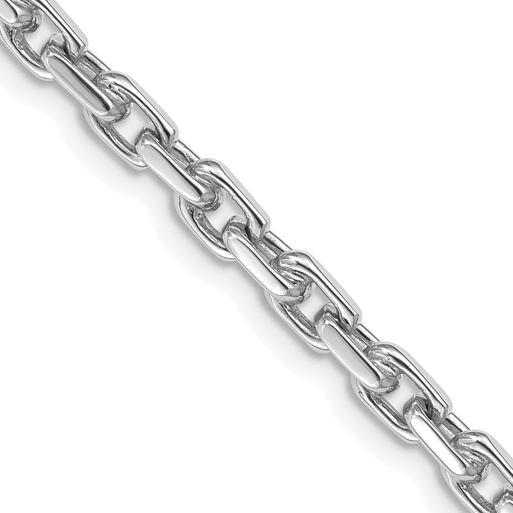 14k White Gold 4.2mm Hand-polished Fancy Link Chain