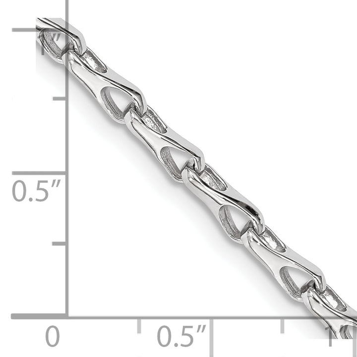 14k WG Hand Polished 3.5mm Fancy Link Chain