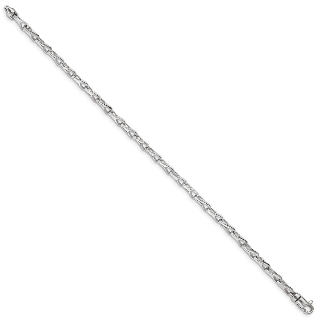 14k WG Hand Polished 3.5mm Fancy Link Chain