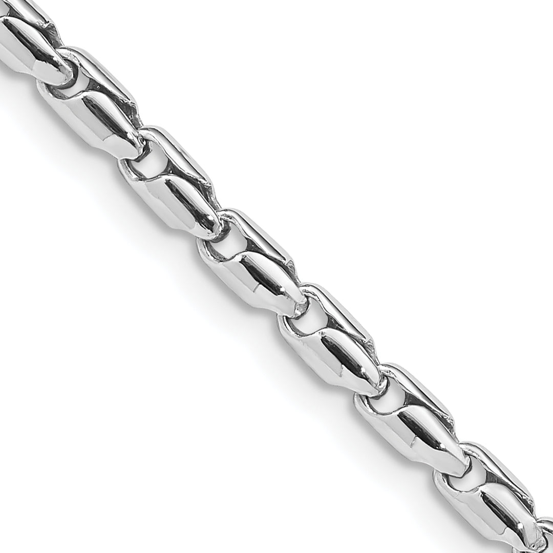 14k WG Hand Polished 3mm Fancy Link Chain