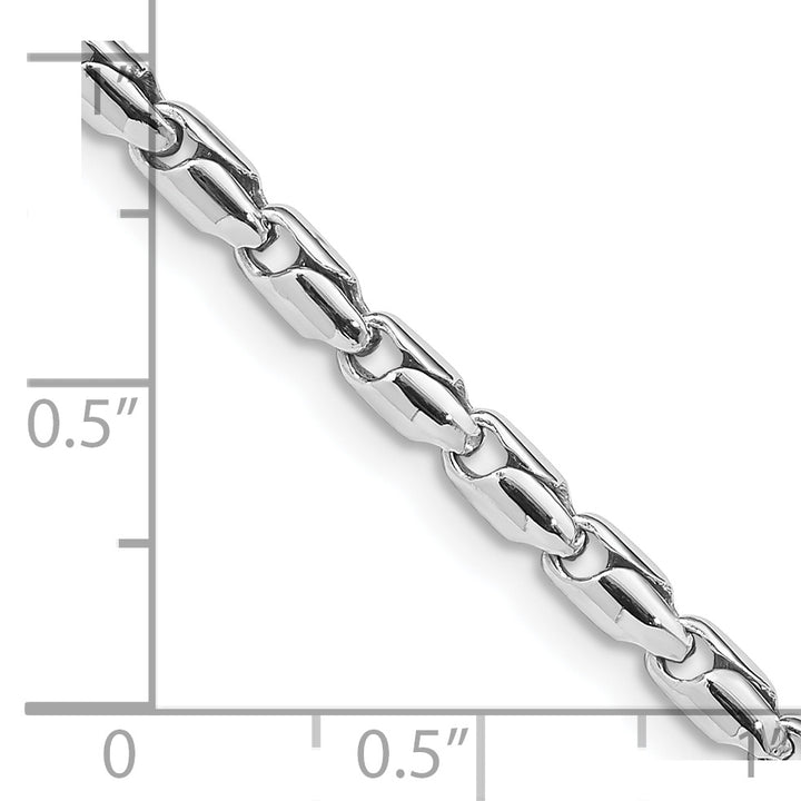 14k WG Hand Polished 3mm Fancy Link Chain