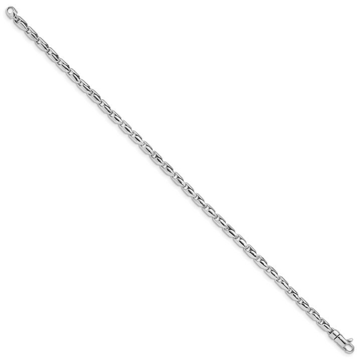14k WG Hand Polished 3mm Fancy Link Chain