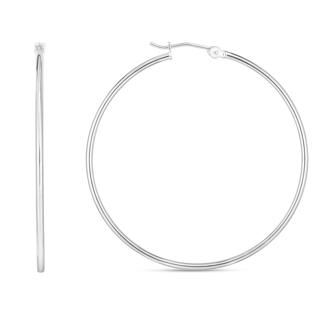 14K Gold 1.5x45mm Hoops