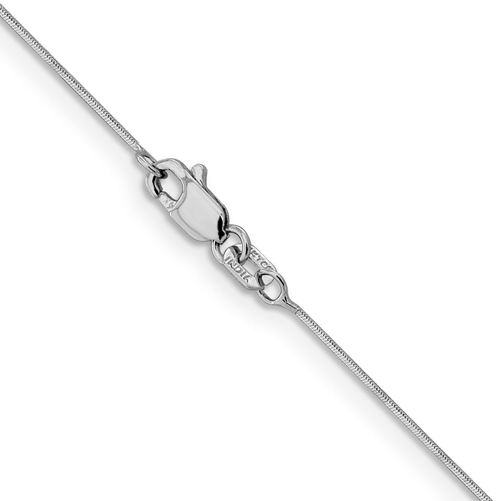 14k White Gold .5mm Octagonal Snake Chain