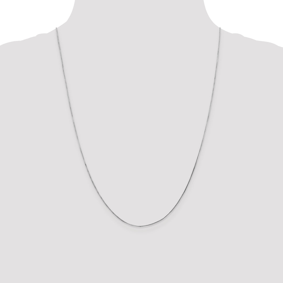 14k White Gold .5mm Octagonal Snake Chain