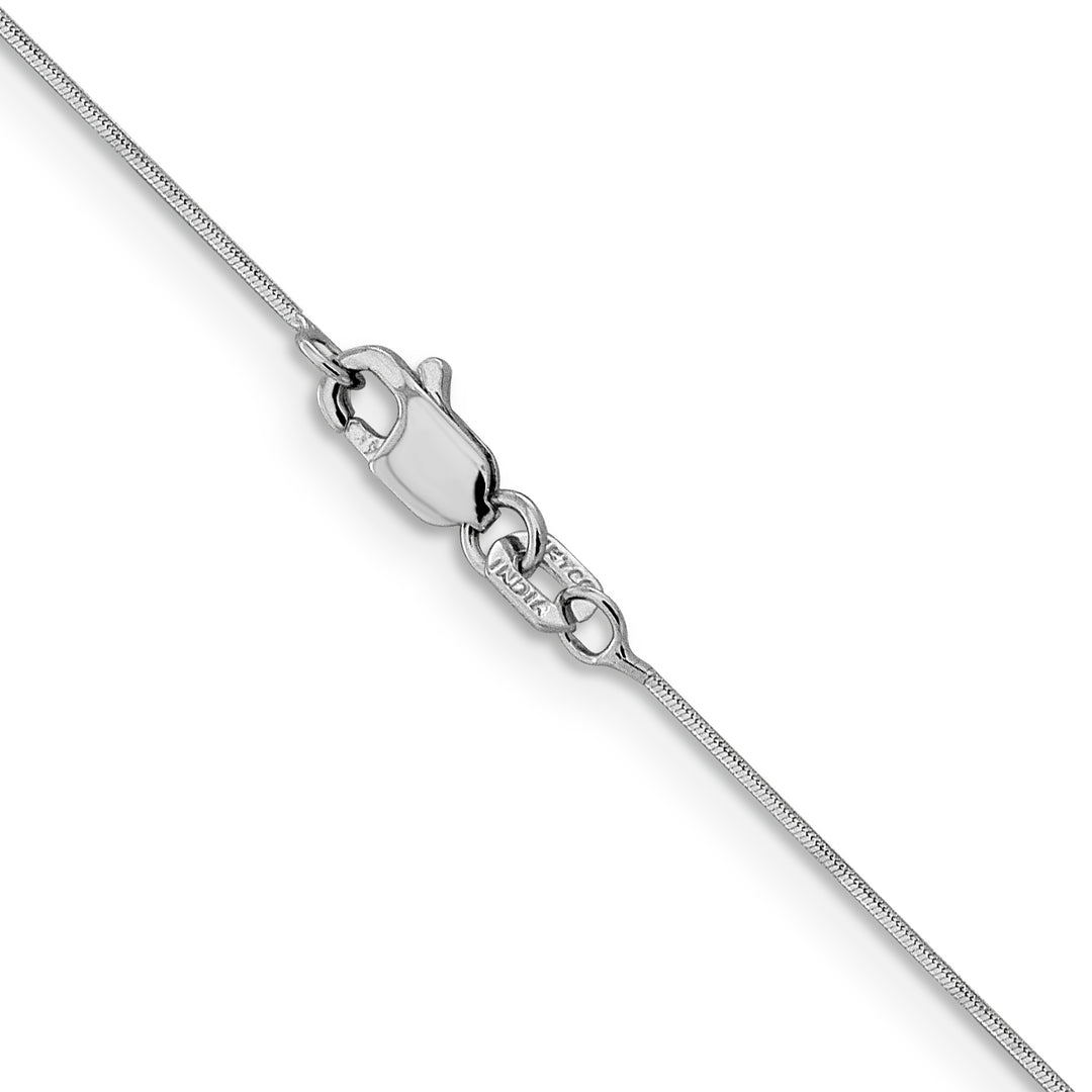 14k White Gold .5mm Octagonal Snake Chain