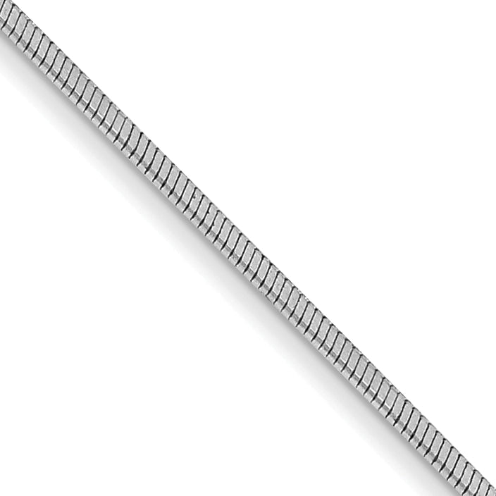 14k White Gold .6mm Octagonal Snake Chain