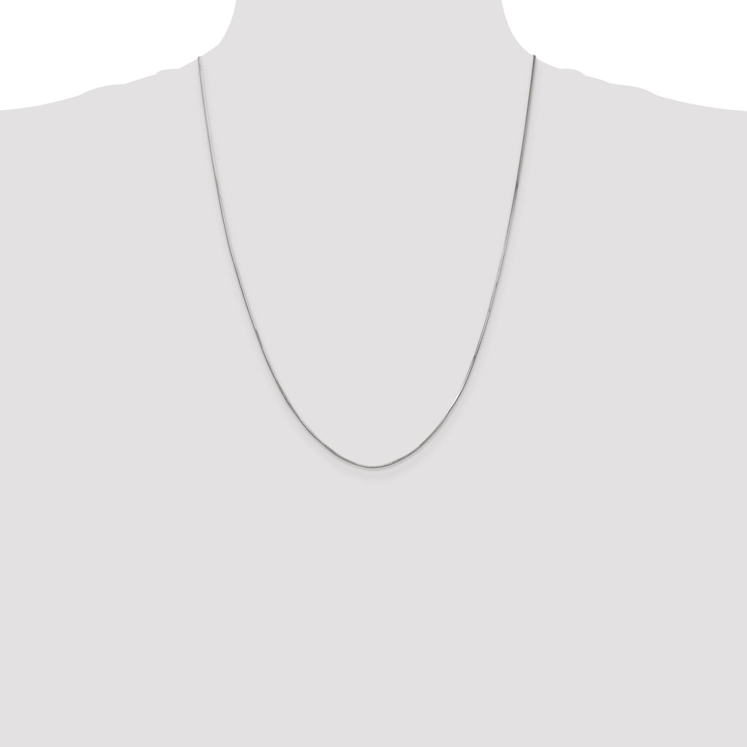 14k White Gold .8mm Octagonal Snake Chain