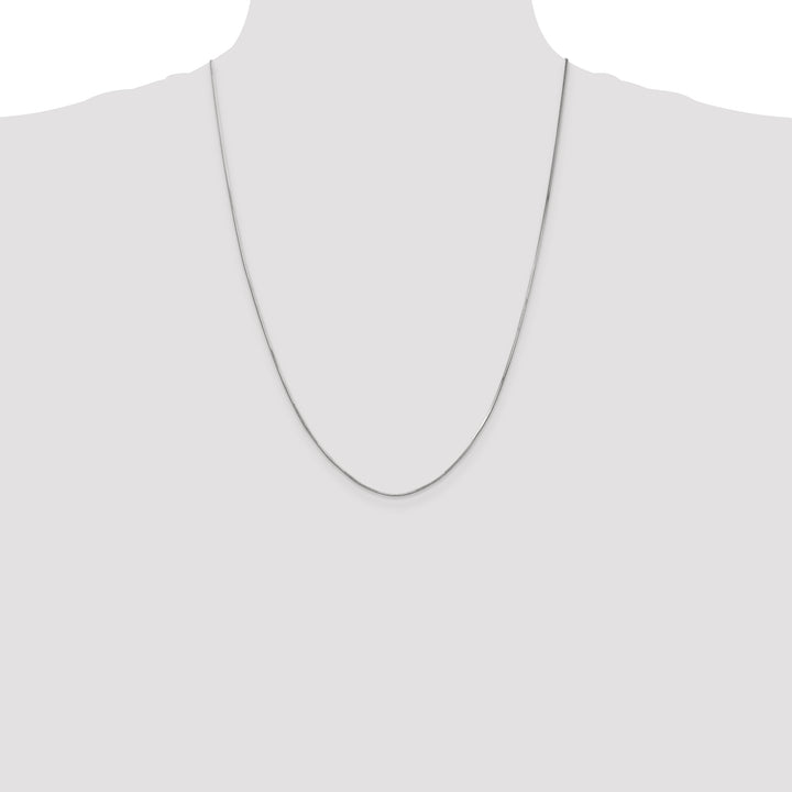 14k White Gold .8mm Octagonal Snake Chain