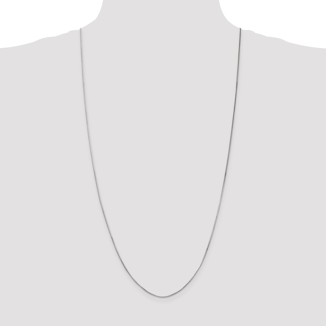 14k White Gold .8mm Octagonal Snake Chain