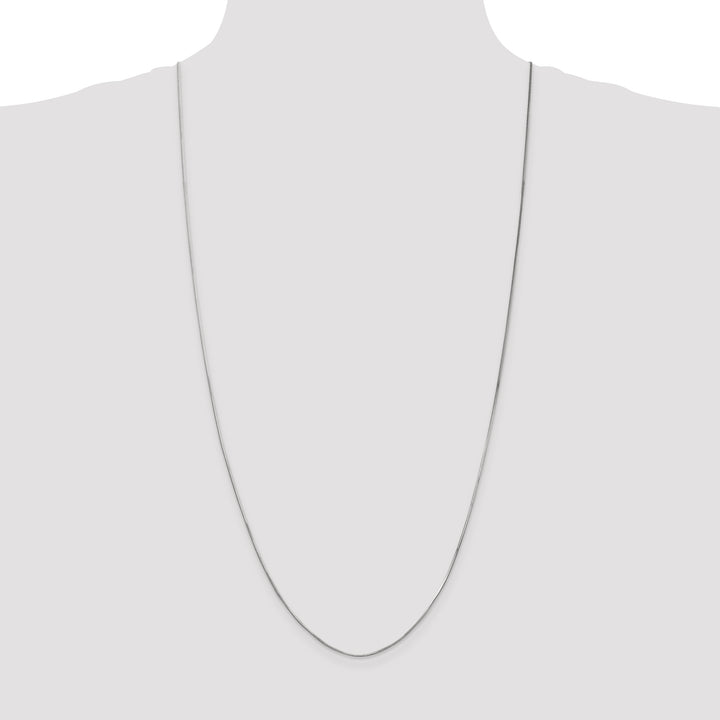 14k White Gold .8mm Octagonal Snake Chain