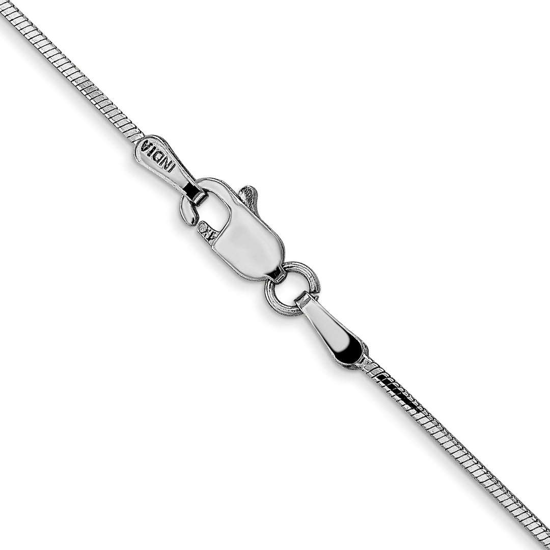 14k White Gold .9mm Octagonal Snake Chain