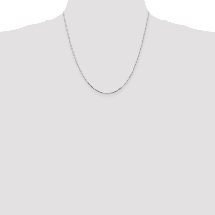 14k White Gold .9mm Octagonal Snake Chain