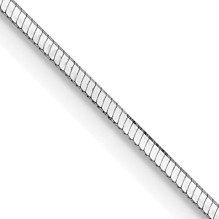 14k White Gold 1mm Octagonal Snake Chain