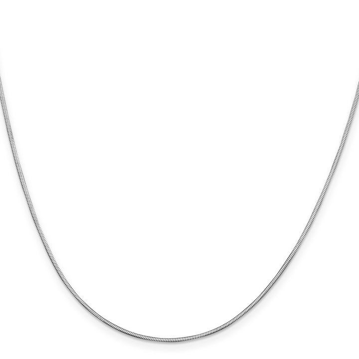 14k White Gold 1mm Octagonal Snake Chain